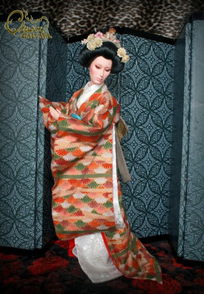 Japanese traditional costume for medium doll size